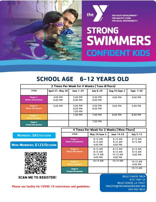 ymca swim class registration